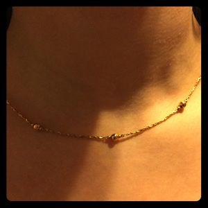 Gold Chain Necklace With Beads